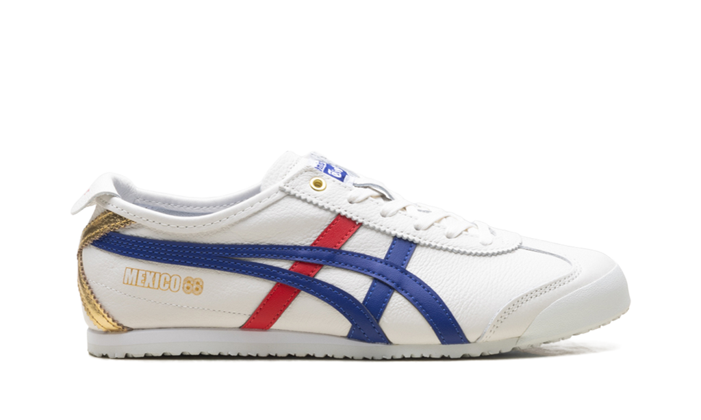 Onitsuka Tiger Mexico 66 Sneakers - White Blue Red Metallic Gold