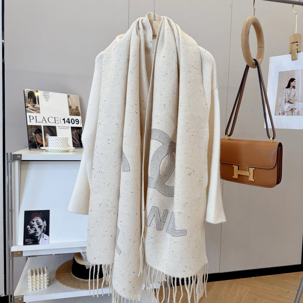Chanel Graphic Fringed Scarf — hero