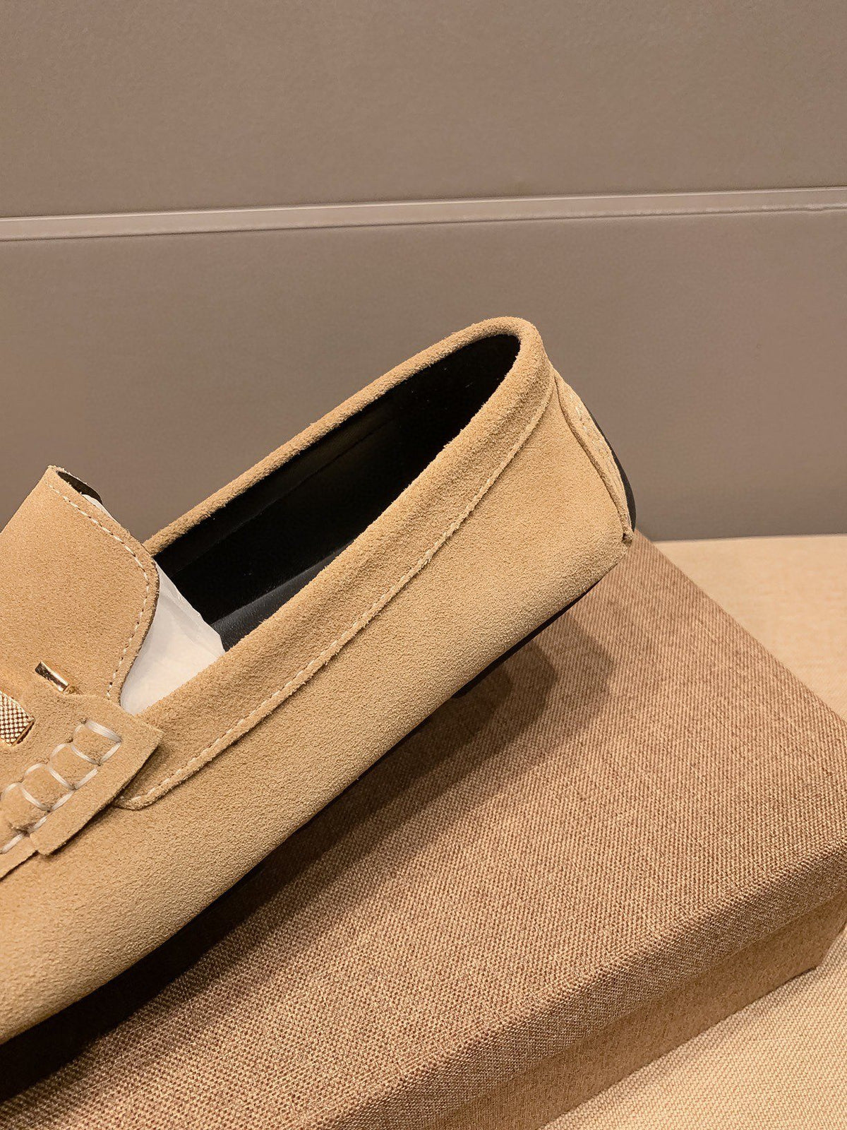 Versace Tan Hardware Loafers — detail