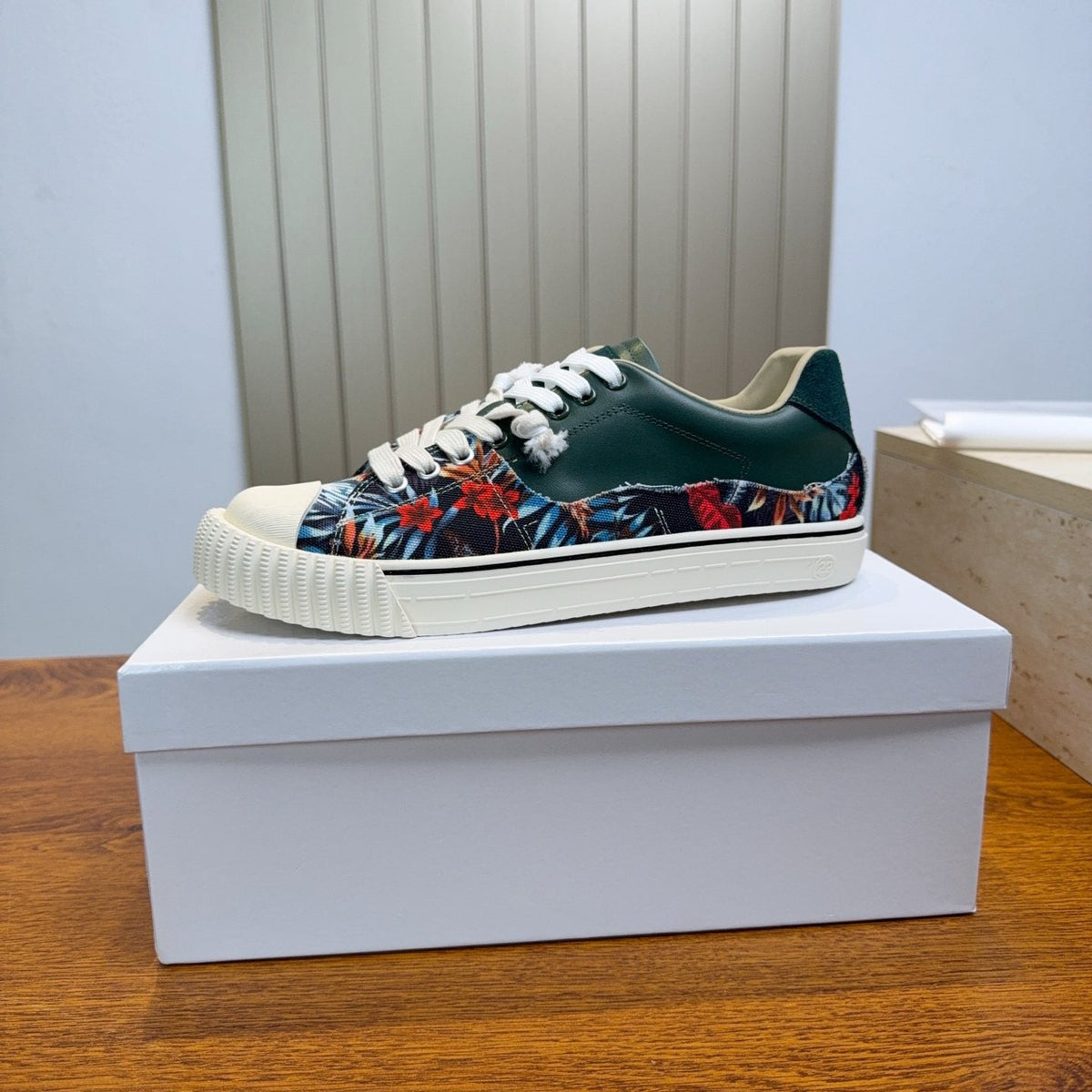 Maison Margiela Floral Panel Low-Top Sneakers — front