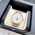 IWC Rose Gold White Dial Strap Watch — hero