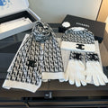 Chanel Black and Ivory Knit Accessory Set — hero