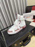 Dolce & Gabbana White and Pink High-Top Sneakers — hero