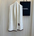 Chanel Logo Trim Knitted Scarf — hero