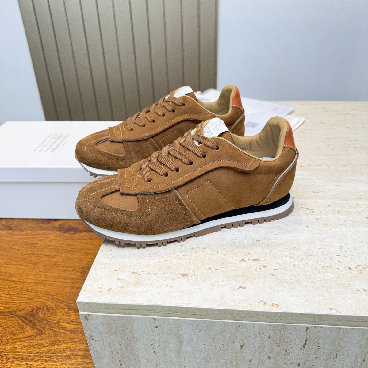 Maison Margiela Black Low-Top Sneakers — front