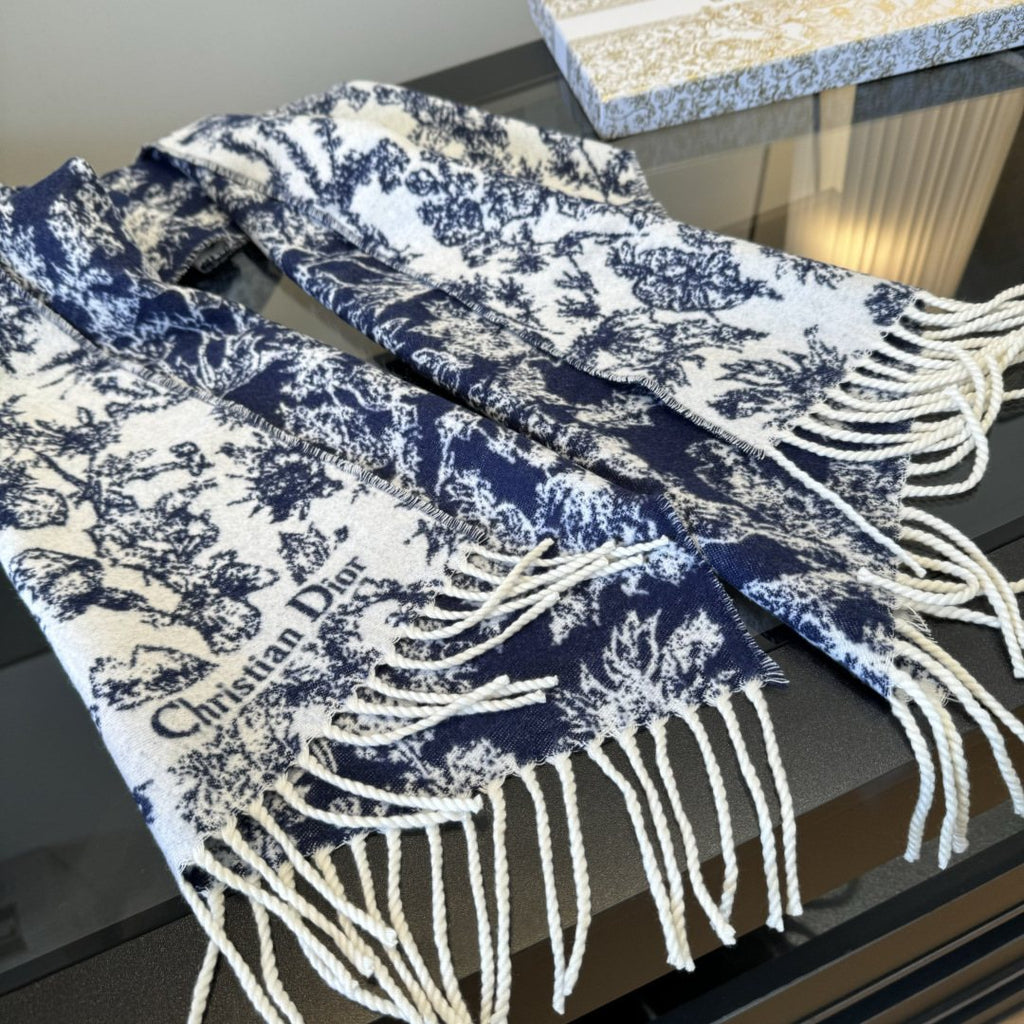 Dior Botanical Fringed Scarf — detail