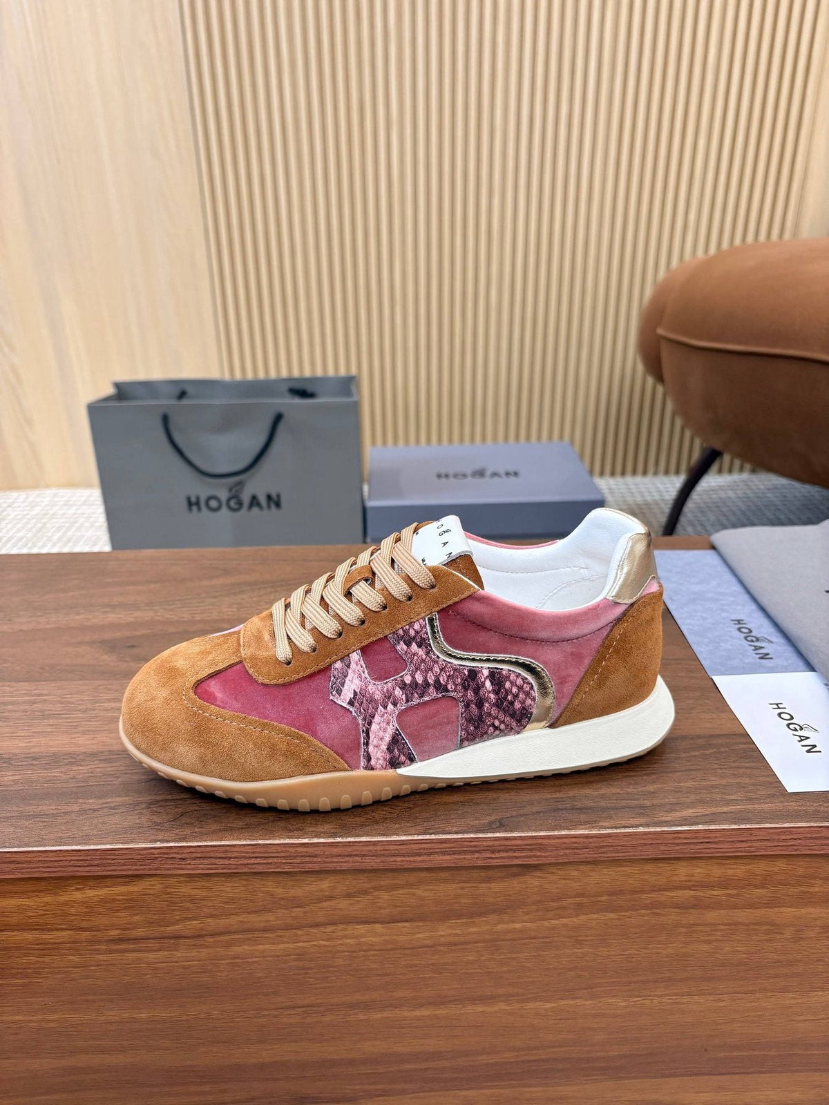 HOGAN Women's Colorblock Low-Top Sneakers — front
