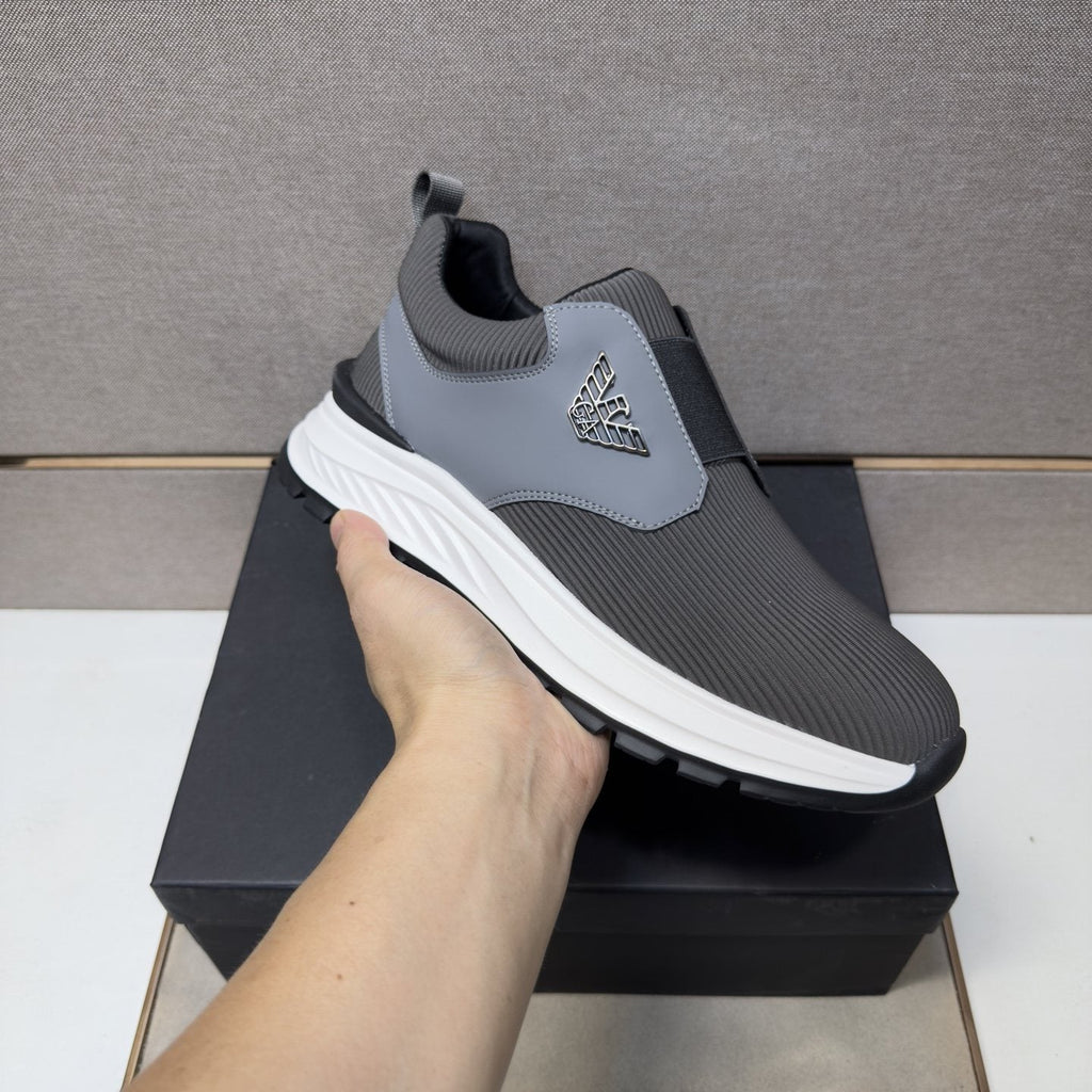 Armani Black Slip-On Sneakers — model