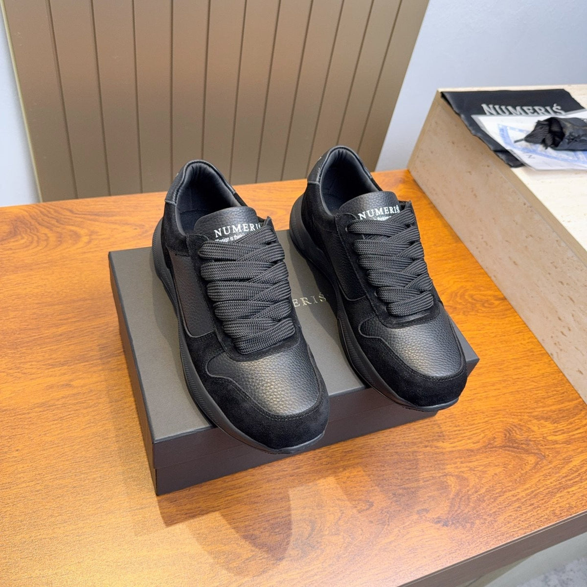 Numeris Paneled Low-Top Sneakers — front