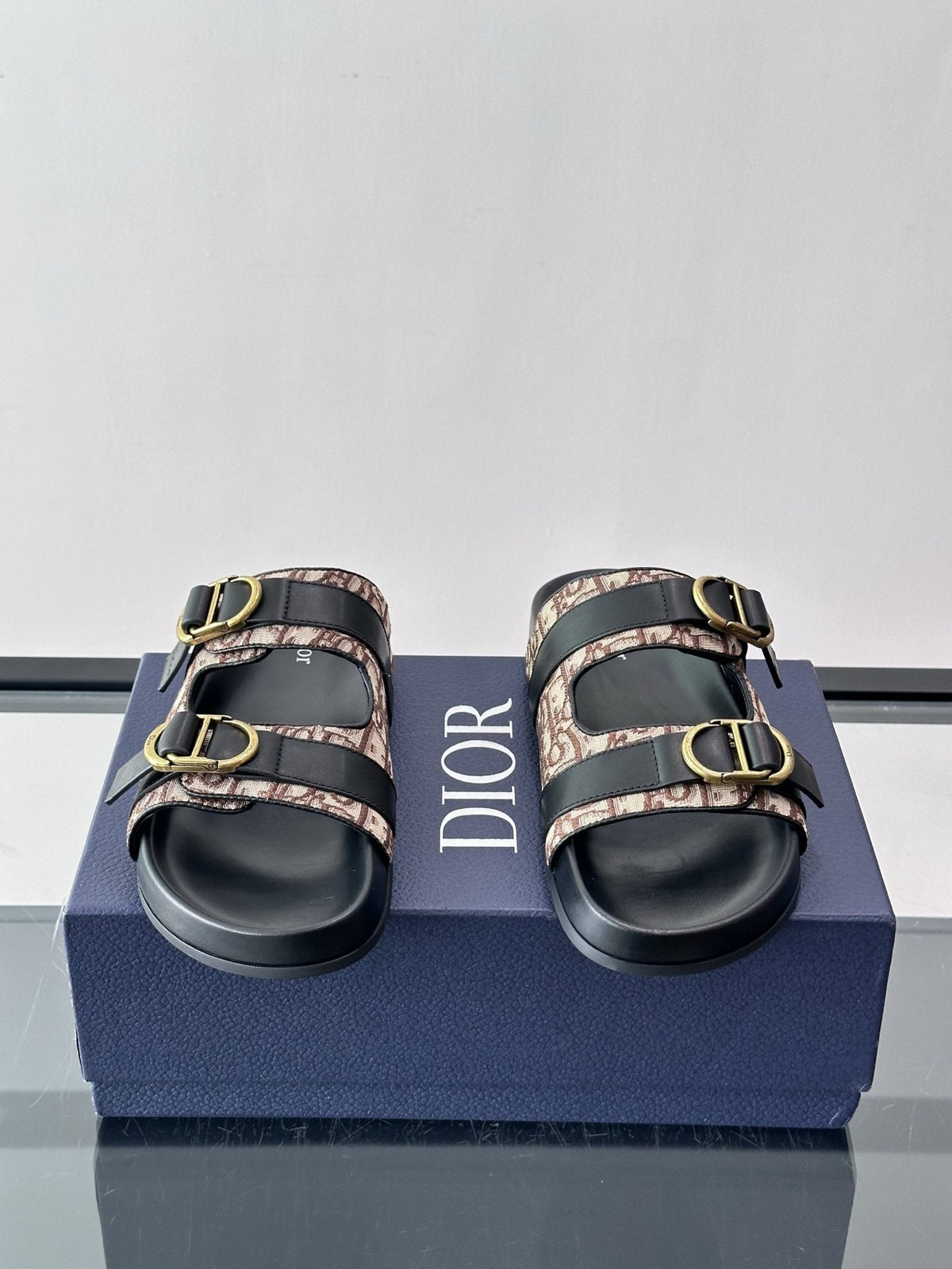 Dior Two-Strap Slide Sandals — hero