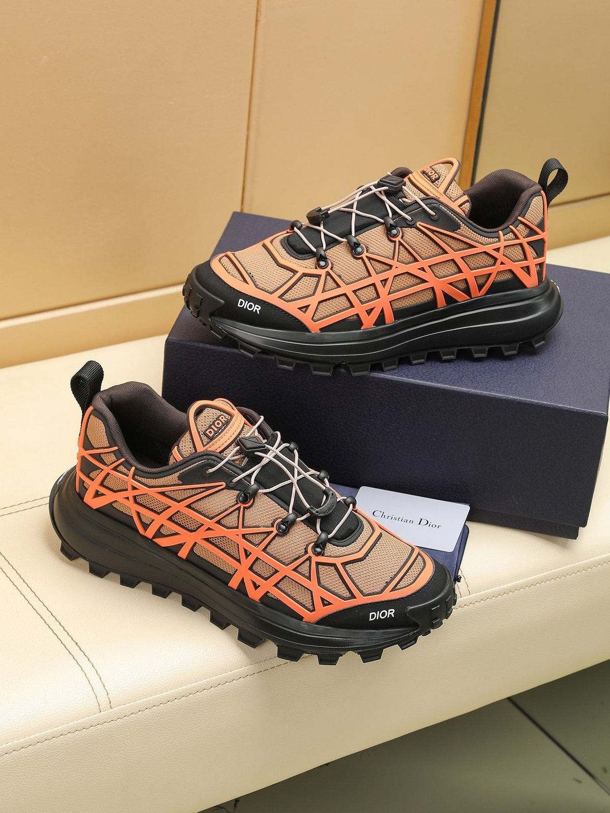 Dior B31 Runner White and Light Gray Sneakers — front