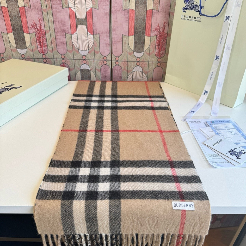 Burberry Reversible Check Monogram Scarf — front