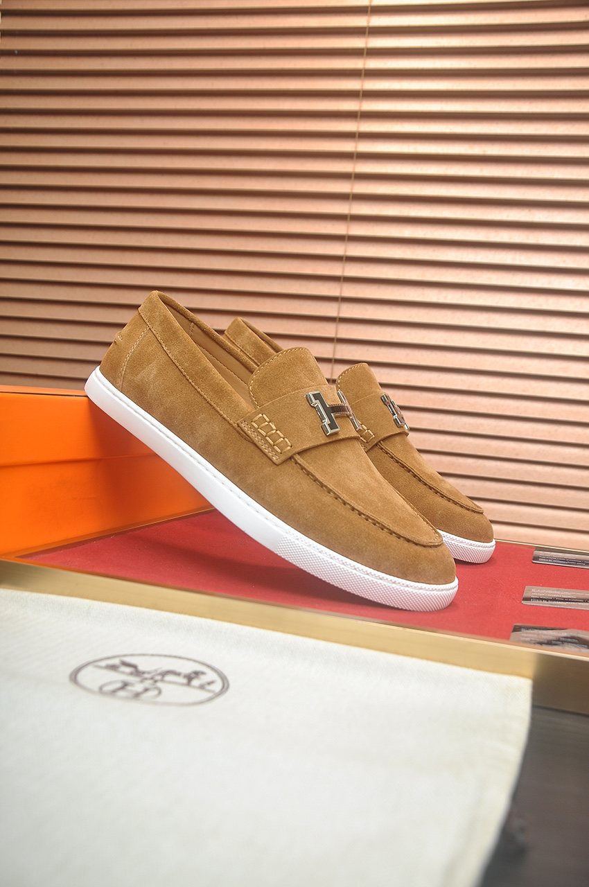 Hermès H-Hardware Slip-On Shoes — side