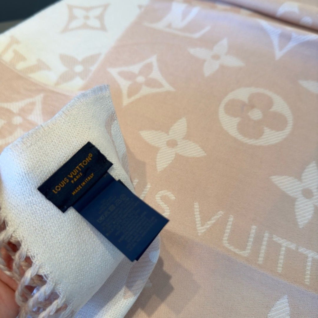 Louis Vuitton Monogram Fringe Scarf — front