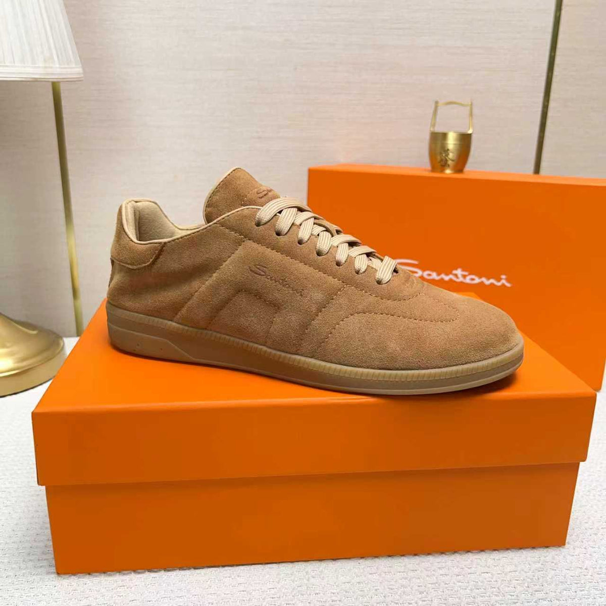 Santoni Black Low-Top Sneakers — front