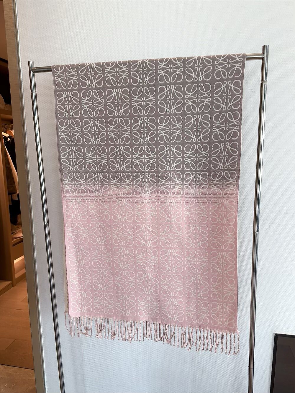 Loewe Loop Motif Fringe Scarf — hero