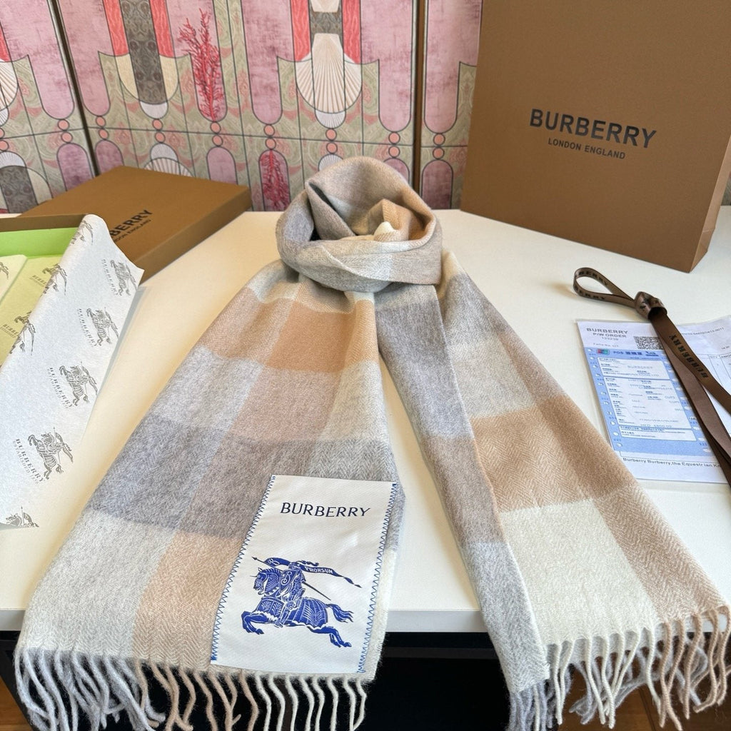 Burberry Plaid Fringe Scarf — hero