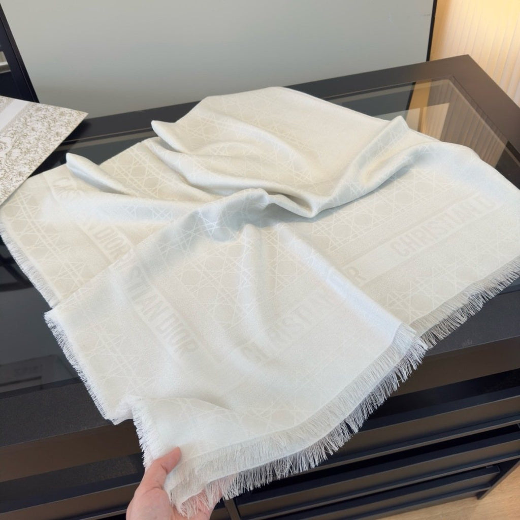 Dior Geometric Fringe Scarf — front