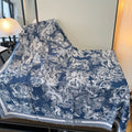 Dior Fringed Animal Print Square Scarf — hero