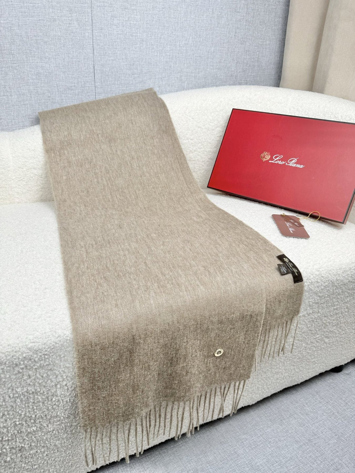 Loro Piana Fringed Cashmere Scarf — front