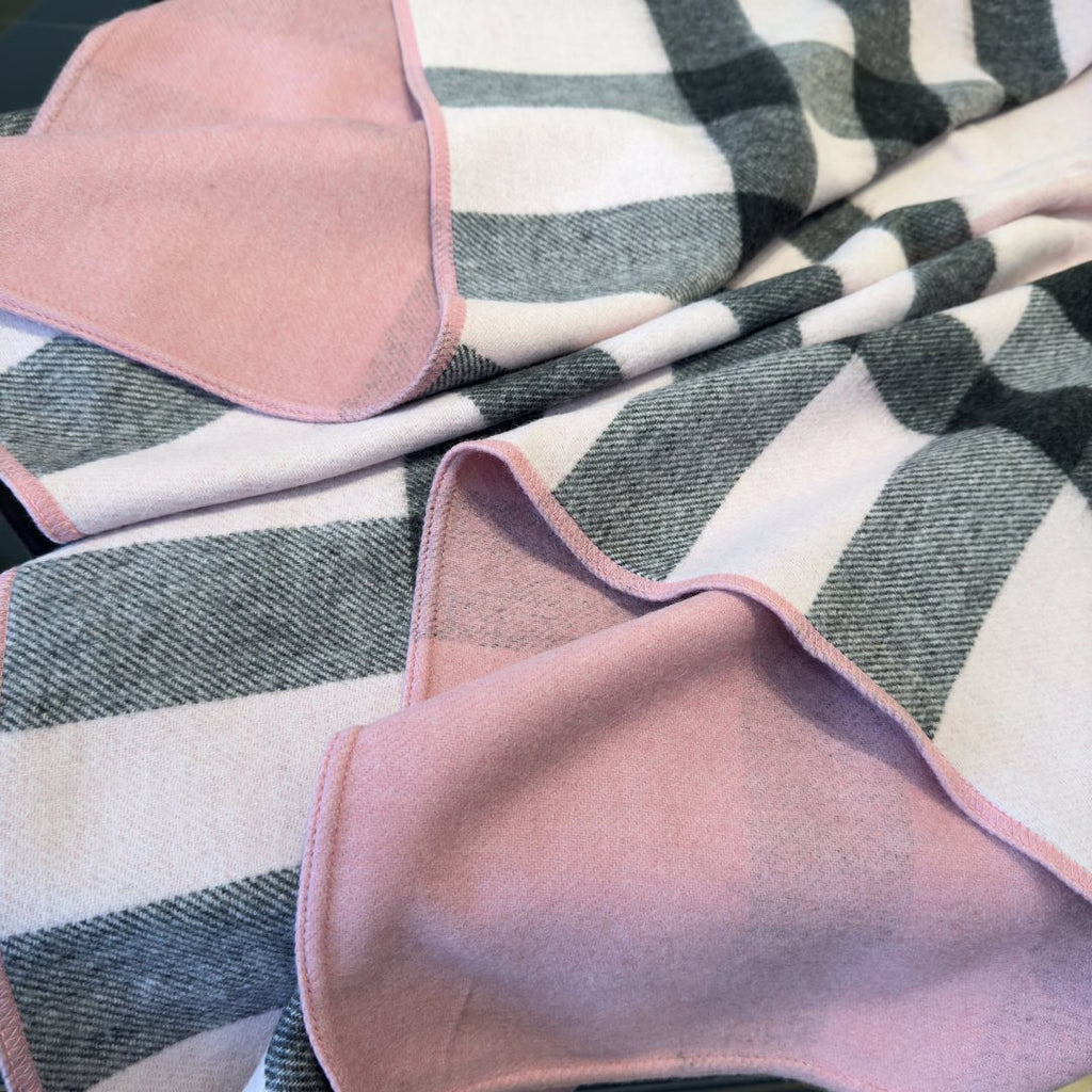 Burberry Reversible Plaid Poncho — detail