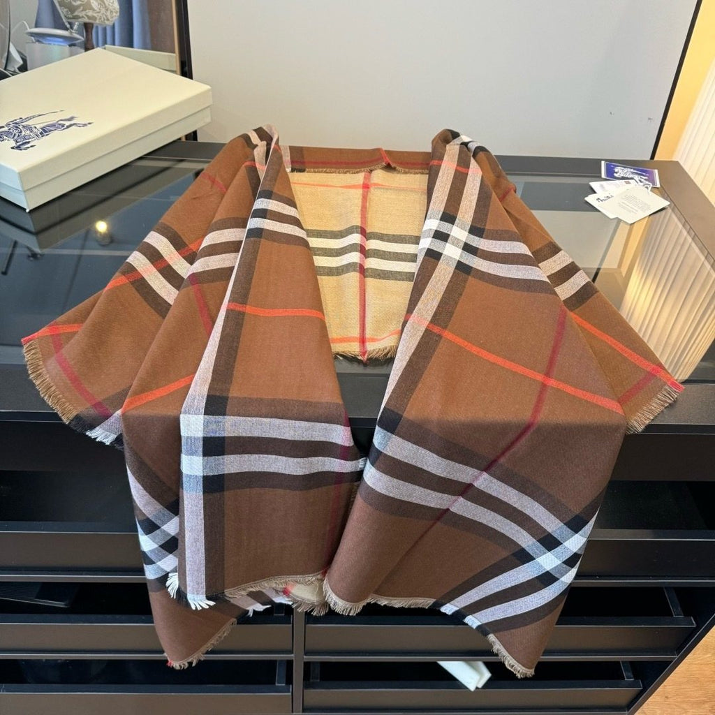 Burberry Plaid Fringe Scarf — side