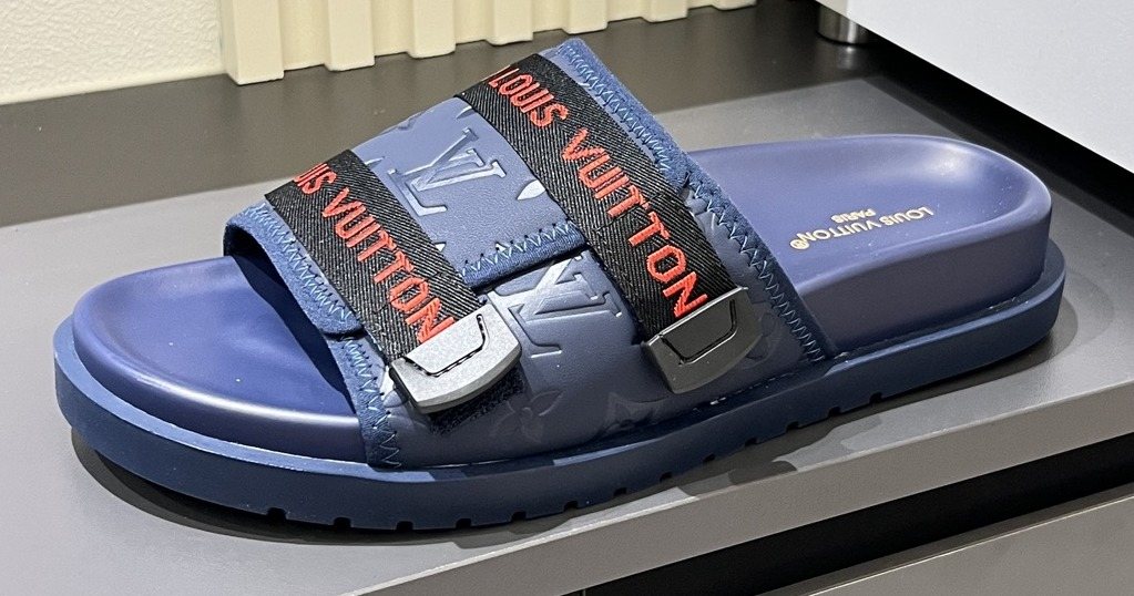 Louis Vuitton Wide Strap Slide Sandals — hero