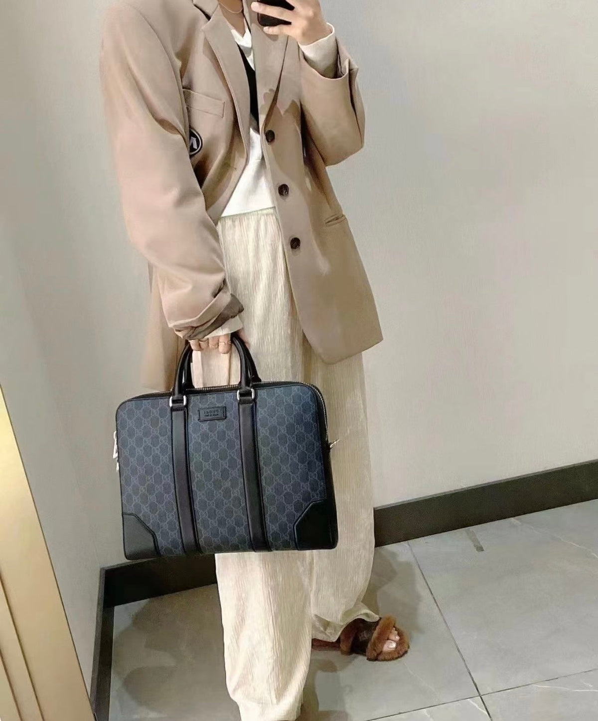 Gucci GG Black Briefcase – 474135